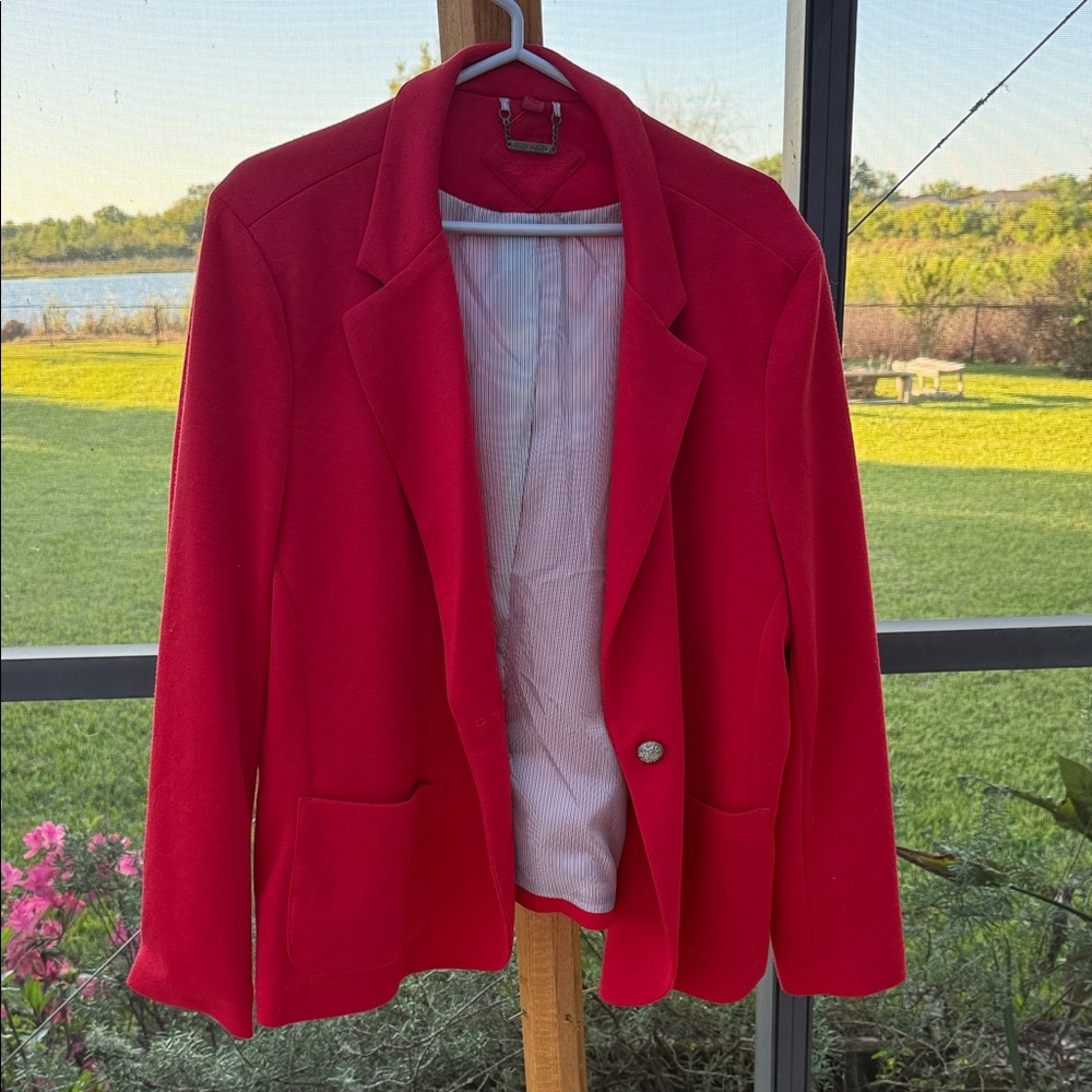 Jou Jou Red Women's Single-Button Blazer